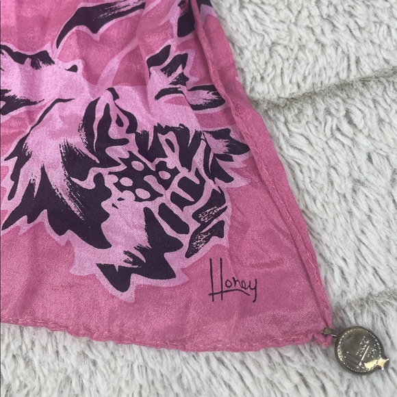 Honey Rectangular Silk Scarf - Picture 5 of 7